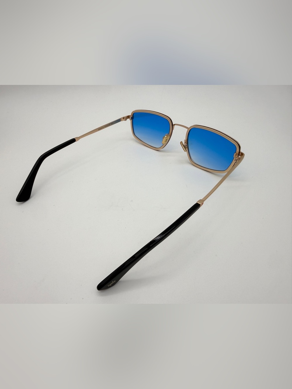 NWOT Bust Out Jimmy II Oro Gold Blue Gradient Sunglasses Made in Italy - Picture 2 of 6